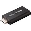 Bolwins D05CS PS2 a HDMI Convertitore 1080P con uscita audio - Adattatore per PS2 a TV e monitor dotati di HDMI, trasmissione video senza perdite, Plug and Play