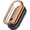 Generisch Custodia per Xiaomi Smart Band 10 / Band 9 Custodia protettiva in policarbonato rigido per paraurti Bling Case Smart Cover per donne ragazze (oro rosa)