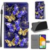 KENHONER Custodia per Samsung Galaxy A13 4G/5G/A04S, Farfalla | Portafoglio Pelle PU, Magnetica, Resistente Agli Urti, Scomparto Carte Credito, Pieghevole, Flip Libro, Motivo