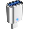 Generic Adattatore USB a USB C | Adattatore con 3.0, Side By Side Maschio a 3.0 Femmina Typec Adattatore per tastiera, U Disk, Telefono Cellulare, Tablet, Auto, 3/4 Tipo C