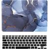 HLAAJJX Custodia Compatibile con Nuovo Macbook Air 13,6 pollici 2022 con Liquid display Retina e Touch ID A2681, Case Rigida Protettivo Plastica Copertina & Tastiera Cover, Blu grigio
