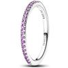 PANDORA Sterling silver ring with fancy purple cubic zirconia