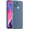 HULLIN Custodia per Telefono in Silicone Colorato, Adatta per Realme 7i / Realme C12 / Realme C15 (6.5) - Grigio lavanda