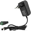 JZK Adattatore di alimentazione 12V 1A, CA 100-240V a CC 12V 1000mA Caricabatterie sostitutivo, Adattatore di alimentazione per strisce luminose LED 3528/5050