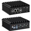 CWWK Mini PC Fanless Industrial N100, Dual 2.5 GbE i226-V, 2x RS232/RS485 COM, Micro Embedded Mini Computer Box, 8GB RAM 256GB M.2 NVMe SSD, Support SIM, E-key, 2HD, DP, USB-C