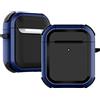 AKABEILA Custodia compatibile con AirPods 2 2019 & 1 2016 custodia protettiva con moschettone armatura robusta cover airpods 2° e 1° generazione antiscivolo retro custodia di ricarica custodia