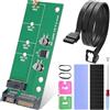 ZHUROUPU Adattatore M.2 NGFF SATA a SATA III a 22 pin, M2 B key/B + M Key 2280 2260 2242 2230 mm ad alta velocità a 2,5 convertitore con kit di dissipazione del calore e cavo (non applicabile per
