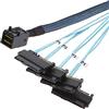 Heretom SFF-8643 Mini SAS HD interno a (4) 29pin SFF-8482 connettori con porta di alimentazione SAS 15pin 12GB/S cavo 1M 1m 1m