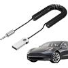 Generico Ricevitore audio wireless per auto, adattatore Aux wireless per auto | Suono Musica Ricevitore audio stereo,Microfono integrato, adattatore wireless con jack da 3,5 mm, ricevitore audio per auto per m