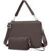 HYZUO 15-16 Pollici Custodia Rigida Portatile Borsa, Caffè Marrone