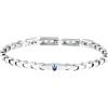 Maserati Bracciale Uomo in Acciaio, Collezione ICONIC, Spina di Pesce, Regalo Marito, Fidanzato