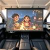 Generico Mini Schermo di Proiezione Manuale Retrattile per Auto e SUV, Schermo Portatile per Proiettore Formato Ridotto 16:9, 4K HD, Ideale per Auto, Viaggi e Campeggio