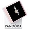 PANDORA Cupid sterling silver and 14k gold-plated dangle