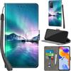 PHINIENLAND Cover per Xiaomi Redmi Note 11 Pro 5G custodia portafoglio Aurora | 3 scomparti carte, 1 tasca banconote, Chiusura magnetica, Supporto, Pelle PU flip cover per Redmi Note 11 Pro