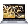 DIAKUOE 15,6 pollici PC Portatile Core i5-8210Y CPU, 24GB RAM 512GB SSD,Notebook FHD IPS 1920 x 1200P, Win 11 Laptop, Computer Portatile Type-C/TF/Mini-HDMI/Webcam/Wi-Fi 5/ USB 3.0