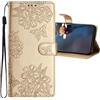 LEMAXELERS Custodia per Apple iPhone 13 Portafoglio Cover Supporto con Slot per Schede a Libro Custodia [Kickstand] [Chiusura Magnetica] in Pelle PU Cover per iPhone 13 XYYH Gold.