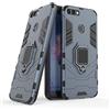 MaiJin Compatibile con Huawei P Smart Cover, Custodia Armor Anello Cavalletto (Funziona con il Supporto Magnetico per Auto) Case Paraurti per Huawei P Smart, Enjoy 7S (Blu Navy)