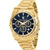 MASERATI Orologio Uomo in Acciaio, Cronografo, Analogico, 43 mm, Collezione Velocita' - R8873652002