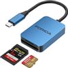 FORIDA Lettore di schede SD USB, adattatore USB C 3.0 ad alta velocità per schede DDR200 fino a 175 MB/S, compatibile con V30 V60 V90 SD/TF, 2 schede funzionano contemporaneamente per MacBook, iPhone