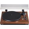 Teac TN-280BT-WA Hifi Giradischi Con Trasmettitore Bluetooth Per Altoparlanti E Cuffie, Piastra In Alluminio Pressofuso, Trasmissione A Cinghia, Preamplificatore Fono Mm, Custodia Mdf, Nero / Marrone