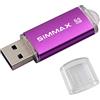 SIMMAX Chiavetta USB 64GB Pen Drive USB 2.0 Unità Memoria Flash (64GB Viola)