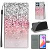 KENHONER Custodia per Honor X6B/X6A, rosa | Portafoglio Pelle PU, Magnetica, Resistente Agli Urti, Scomparto Carte Credito, Pieghevole, Flip Libro, Motivo