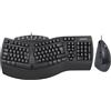 Perixx PERIDUO-512B US, Tastiera ergonomica cablata e mouse verticale Combo - USB - Nero - Inglese degli Stati Uniti