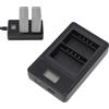 Camnoon Caricabatterie per flash, caricabatterie doppio per batterie Godox VB26, VB26B e VB30 dei flash Godox V1, V850III, V860III, MF-R76, Ring72, AD100Pro, V1Pro e V100