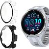 Doxxvai Cover per Garmin Forerunner 965 con Vetro Temperato 9H, 2 Pezzi