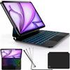 Nuflaz Tastiera per iPad Air 11 (M4/M3/M2) e Pro 11 (1ª-4ª Gen) e Air 5/4 Gen - Custodia con Trackpad, Supporto Magnetico Flottante Tipo Magic Keyboard, Retroilluminata 7 Colori, QWERTY Italiano
