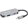 Manhattan Convertitore docking USB-C a HDMI 3 in 1 con Power Delivery