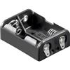 CABLEPELADO - Porta batterie per 2 batterie N (FR1, HR1, LR1) nero - Ideale per Arduino e elettronica fai da te | Materiale resistente | Integrazione semplice | Compatto e leggero