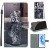 KENHONER Custodia per Honor 90 Lite 5G, gatto e tigre