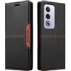 NETANY Compatibile Custodia per telefono Oppo A3 Pro 5G,custodia con patta in pelle PU, custodia con chiusura magnetica con supporto Custodia protettiva antiurto in pelle (Nero)