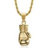 BOBIJOO JEWELRY - Pendentif Collier Gant de Boxe Acier Inoxydable et Or Doré Plaqué Homme Femme Chaîne Incluse
