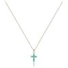 Chiara Feragni CHIARA FERRAGNI Collana Donna in Ottone, Oro Giallo, Collezione TURQUOISE, Croce, Turchese - J19AYT01