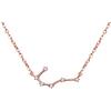 Clearine Costellazione Collana Argento a Colore Rosa-Oro Cancro Delicato Zirconia Oroscopo zodiacale Speciale Ciondolo