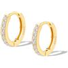 Suejin Orecchini a Cerchio Piccoli Argento Sterling 925 Oro Donna Uomo