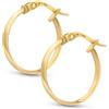 Amberta Orecchini a Cerchio in Oro Massiccio 9kt 14kt da Donna, Cerchietti Piccoli Sottili Lisci Classici, Cerchi in Oro 9 14 carati 10,15, 20, 25 mm Made in Italy: 14K 15 mm