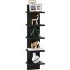 IBUYKE WBC009B - Mensola verticale a 5 ripiani, mensola da parete flottante, mensola verticale decorativa da parete per casa, camera da letto, ufficio