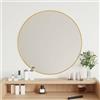 Sophrelle Specchio da Parete Dorato Ø 60 cm Rotondo Oro,348182