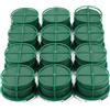 Creativery Schiuma bagnata, rotonda, 5 x 4 cm, autoadesiva, con griglia, 12 pezzi - per fioristi e hobbisti - Spugna per fiori freschi - Pasta per fiori - Accessori floreali & forniture floreali verde