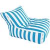SXBCyan Copertura per Pouf Galleggiante (senza imbottitura) poltrona a sacco da piscina per adulti, in tessuto Oxford a righe, per sedia a sdraio da spiaggia e giardino(Sky blue-stripe)