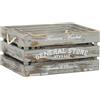 milani home - set 3 cassette in legno industrial, grigio, portatutto decorativo, 3 misure, 36 x 26 x 18 cm