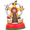 HAWILLOSCH Ornamenti della Ruota Panoramica Come Decorazione Luminosa Natalizia Giostra Musicale Luminosa Carillon della Ruota Panoramica Ornamento Natalizio per La Casa