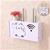 ZYNCUE Scatola portaoggetti WiFi da parete, da appendere alla parete, per router, TV, set top, scatola decorativa, 23 x 17 x 7,5 cm, stile gatto fortunato