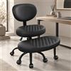 AtHope Sedia da ufficio con gambe incrociate, sedia ADHD con poggiapiedi | Sedia ergonomica con gambe incrociate con supporto lombare, girevole a 360°, altezza regolabile, sedia inginocchiata per