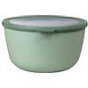 Mepal - Multi Bowl Cirqula Round - Contenitori Plastica con Coperchio - Adatto come contenitore ermetico per Frigo, microonde, Congelatore e piatti da portata - Ciotole Cucina - 3000 ml - Nordic sage
