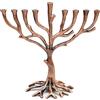 The Dreidel Company Albero della vita Menorah finitura oro rustico per Hanukkah (finitura in rame rustico)