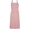DII Grembiule da cuoco regolabile in cotone a righe gourmet con tasca e lacci extra lunghi, 36 x 67,3 cm, grembiule da cucina per uomo e donna, per cucinare, forno, artigianato, giardinaggio, barbecue, pomodoro, rosso